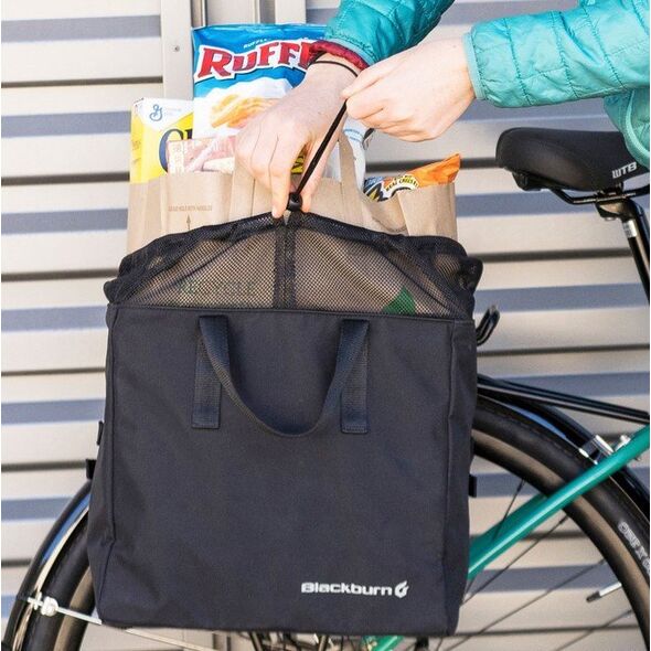 Torba na bagażnik BLACKBURN LOCAL GROCERY PANNIER black, wodoodporna, 16L (NEW 2025)