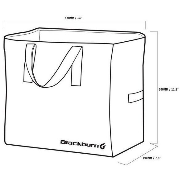 Torba na bagażnik BLACKBURN LOCAL GROCERY PANNIER black, wodoodporna, 16L (NEW 2025)