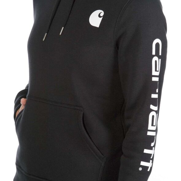 Carhartt Bluza Carhartt Clarksburg Sleeve Logo Hooded Black