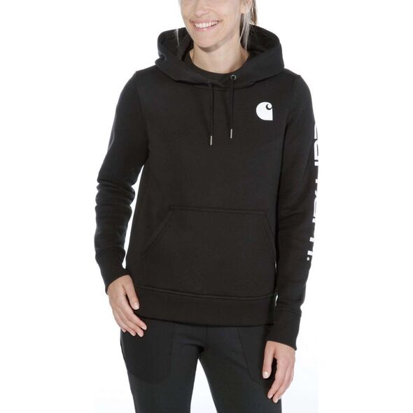 Carhartt Bluza Carhartt Clarksburg Sleeve Logo Hooded Black