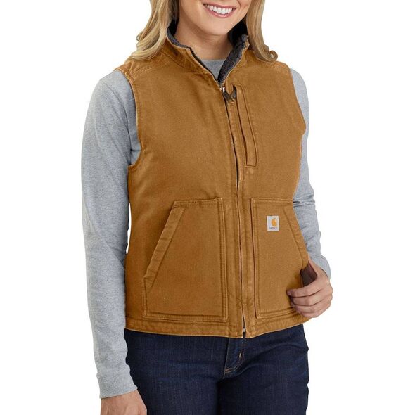 Carhartt Damska Kamizelka Carhartt Sherpa Lined Mock Brown