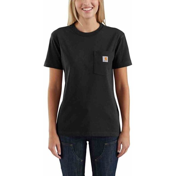 Carhartt Koszulka Carhartt WK87 Workwear Pocket Black