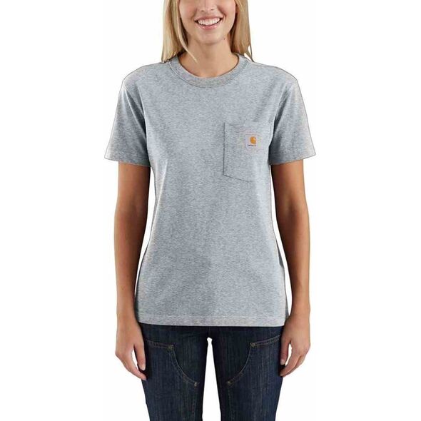 Carhartt Koszulka Carhartt WK87 Workwear Pocket S/S Grey
