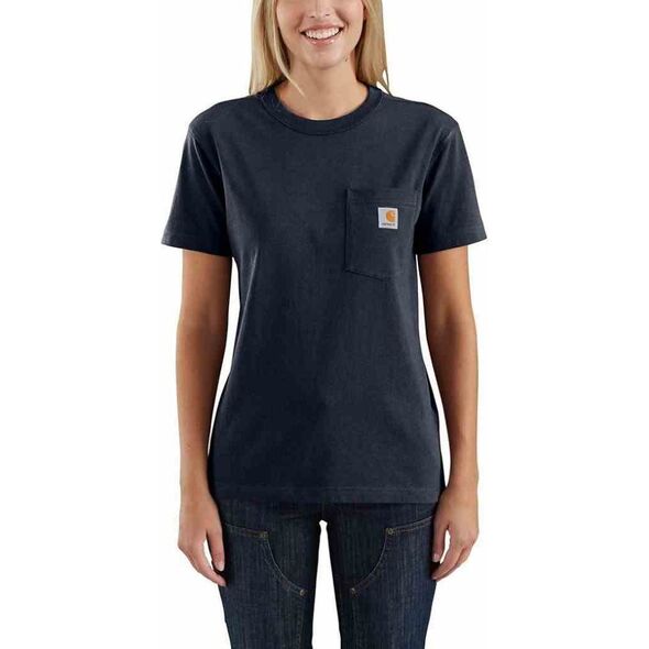 Carhartt Koszulka Carhartt WK87 Workwear Pocket S/S Navy