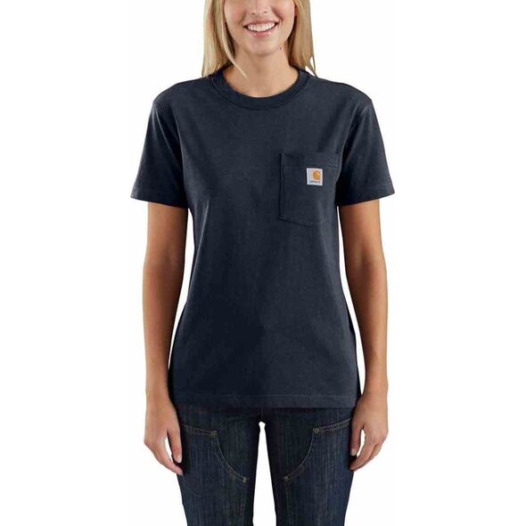 Carhartt Koszulka Carhartt WK87 Workwear Pocket S/S Navy