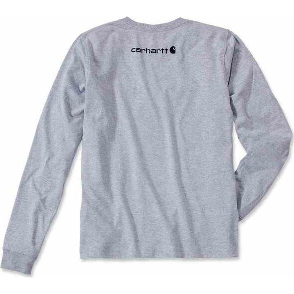 Carhartt Koszulka Carhartt Logo Long Sleeve Grey