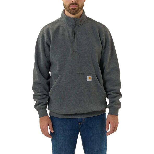 Carhartt Bluza Carhartt Quarter Zip Midweight Mock Carbon