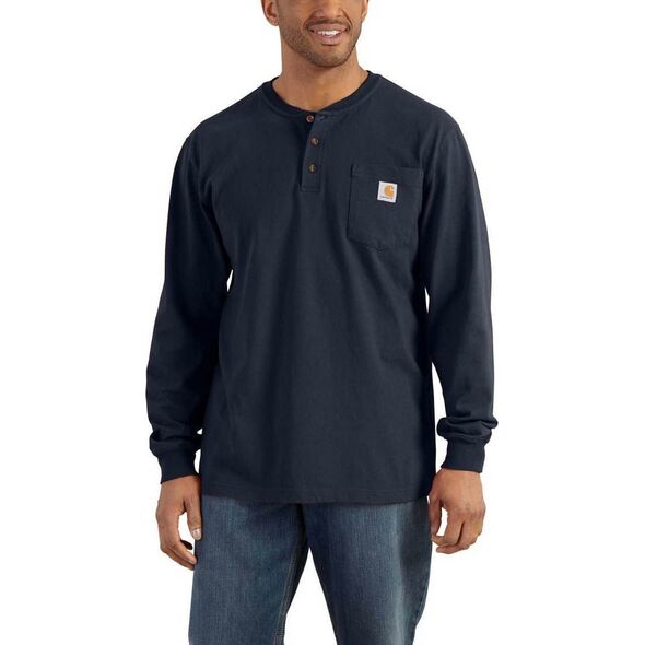 Carhartt Koszulka Carhartt Long Sleeve Pocket Navy