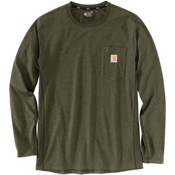 Carhartt Koszulka Carhartt Force Midweight Pocket LS Basil