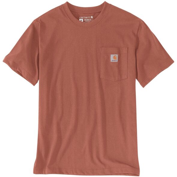 Carhartt Koszulka Carhartt Heavy K87 Pocket Terracotta