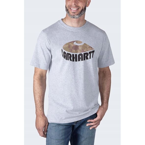 Koszulka Carhartt Heavyweight Camo C Heather Gray