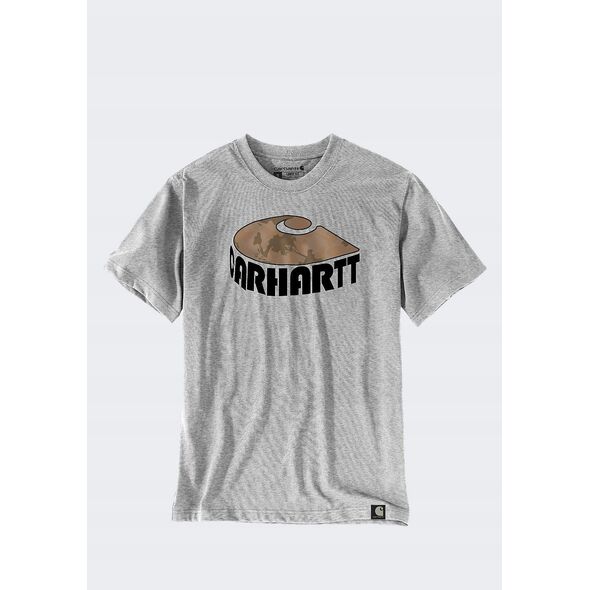 Koszulka Carhartt Heavyweight Camo C Heather Gray