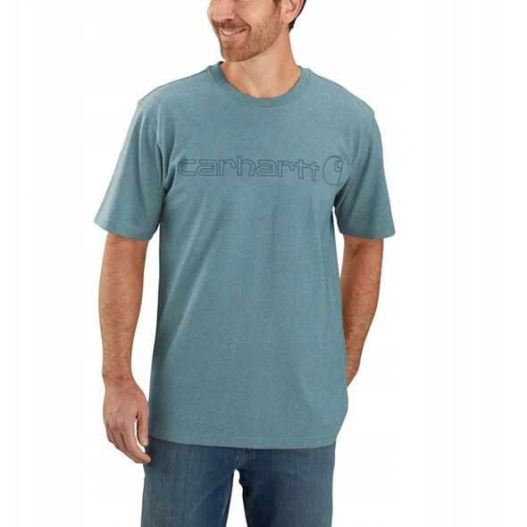 Koszulka Carhartt Dearborn Relaxed Logo SummerBlue