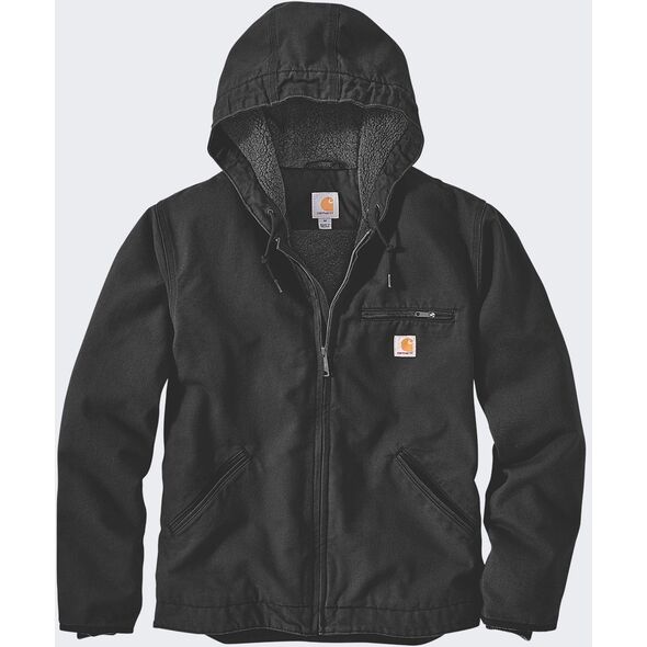 Kurtka Carhartt Washed Duck Sherpa Lined Black