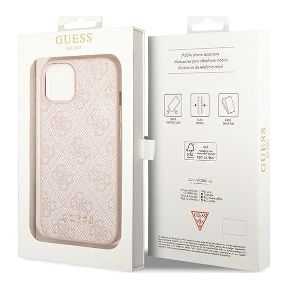 Guess Etui Guess GUHCP14SG4GFPI Apple iPhone 14 różowy/pink hard case 4G Metal Gold Logo