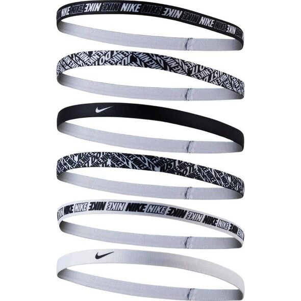 Nike Opaska do włosów Nike Printed Headbands 6 szt biało czarne (N.000.2545.176)
