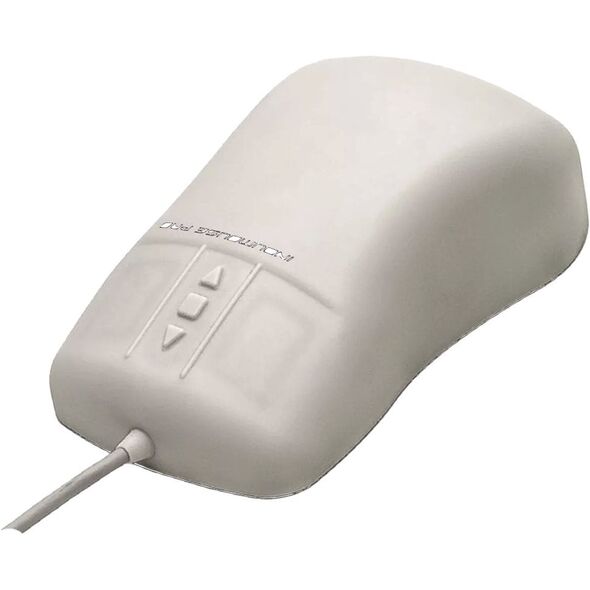 Ποντίκι Gett GETT InduMouse Pro Σιλικόνης Ποντίκι Κύλισης Λέιζερ Λειτουργία Track-On-Glass IP68 αδιάβροχο απολυμαντικό λέιζερ οπτικό USB Χρώμα: γκρι