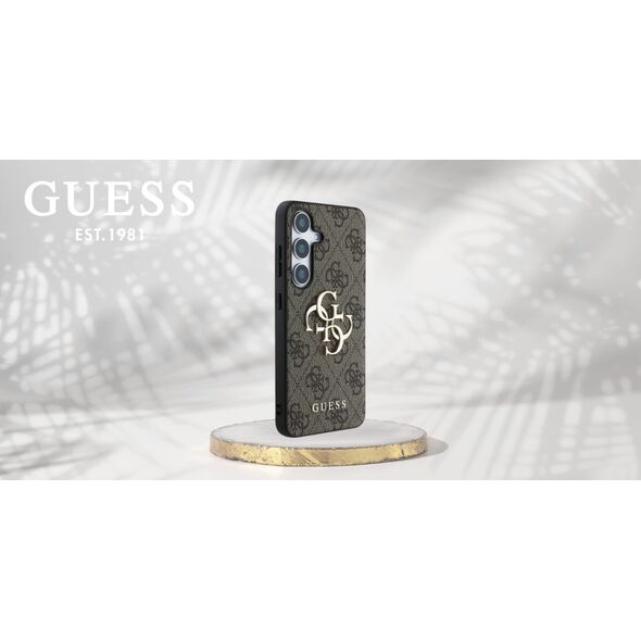 Guess Big 4G Logo Classic Logo Case for Samsung Galaxy S25 Plus Brown