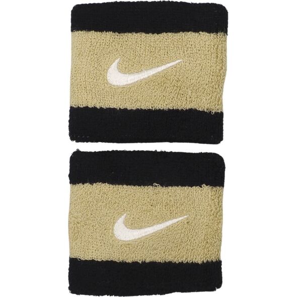 Frotki na nadgarstek Nike Swoosh Wristbands 2 szt. czarno-złote N0001565055OS