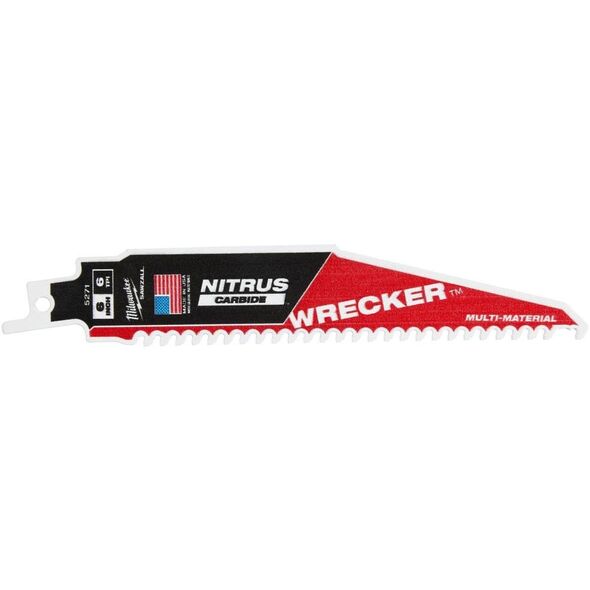 MILWAUKEE Πριονόλαμα S TCT WRECKER NITRUS με καρβίδιο 150mm/6T /1τμχ.