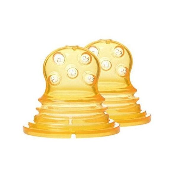 Προσφορά! Kidsme Food Squezeer κατοχυρωμένο με δίπλωμα ευρεσιτεχνίας ακροφύσιο σιλικόνης με μεγάλες τρύπες για ημίρρευστα τρόφιμα 2 τεμ. από 4 μηνών 160364