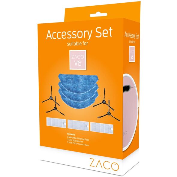 ZACO V6 - Σετ αξεσουάρ για ρομποτική ηλεκτρική σκούπα