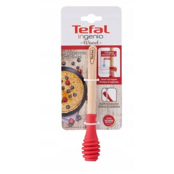 Κουτάλι μελιού Tefal Ingenio Wood μήκους 17,5 cm καφέ/κόκκινο