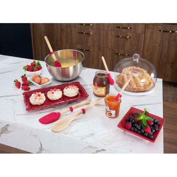 Κουτάλι μελιού Tefal Ingenio Wood μήκους 17,5 cm καφέ/κόκκινο