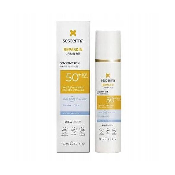 Sesderma Repaskin Urban 365 Photoprotector Sensitive Skin Spf 50+ veido kremas nuo saulės jautriai odai 50ml