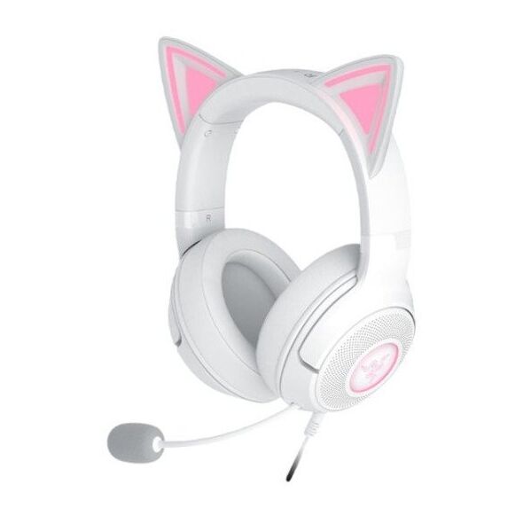 Razer Ausinės | Kraken Kitty V2 | su laidu | Over-ear | Mikrofonas | Noise canceling | Baltas
