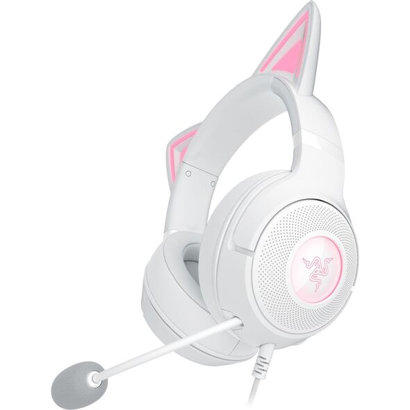 Razer Ausinės | Kraken Kitty V2 | su laidu | Over-ear | Mikrofonas | Noise canceling | Baltas