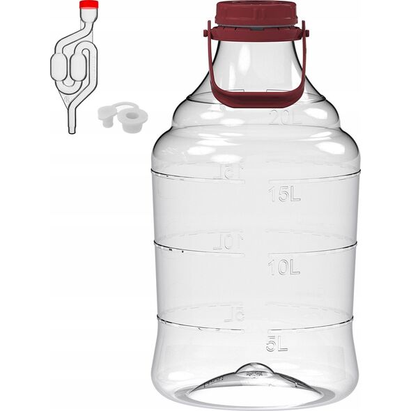 Sourcing UNBREAKABLE DEMIJOHN 20L HANDLE/AIRLOKS