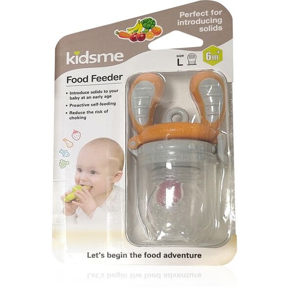 Νέο! Ειδική προσφορά! Kidsme Food Feeder συσκευή σίτισης μωρών για στερεές τροφές (μεγάλο) Κεχριμπάρι από 6 μηνών 160337AM