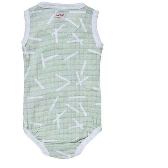 Πώληση! Cocoon Romper Sprinkle αμάνικο βαμβακερό κορμάκι Leaf 62 cm RF 070_62