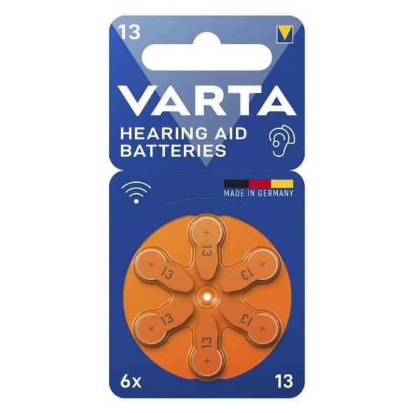 Μπαταρία Ακουστικών Βαρηκοΐας Varta 13 (6 τεμ.) 4043752393552 4043752393552 έως και 12 άτοκες δόσεις
