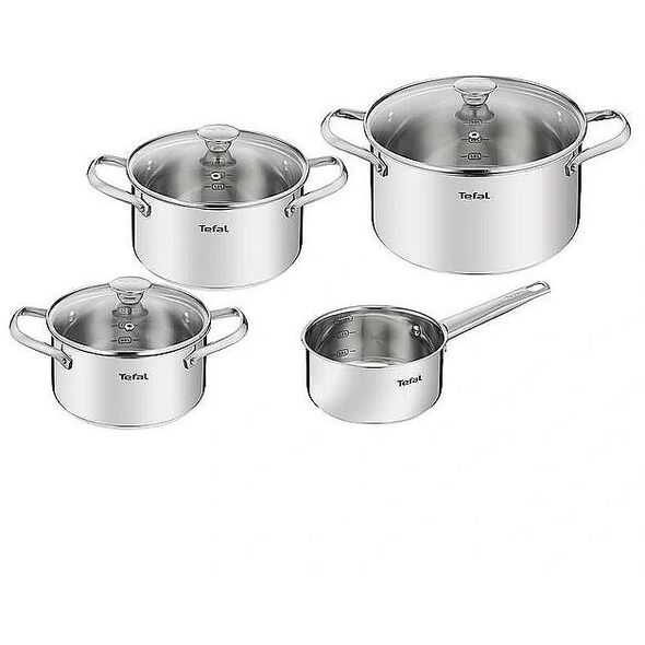 Σετ Μαγειρικών Σκευών Tefal Cook Eat 7 τεμάχια 16/20/24 cm - Κατσαρόλες + καπάκια