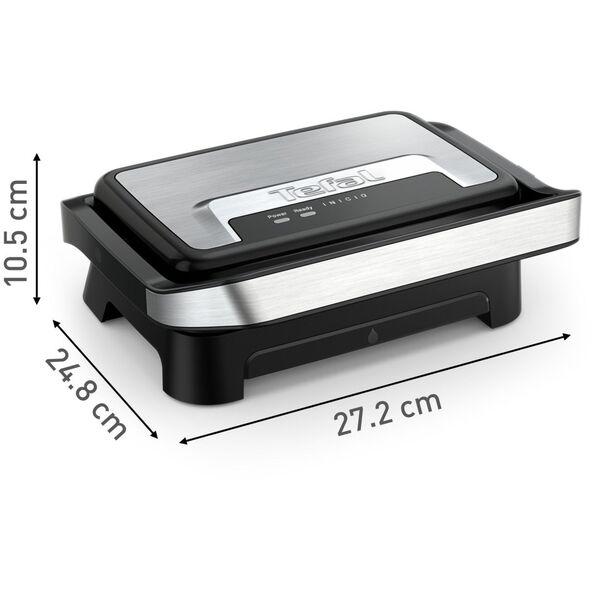 Ηλεκτρική σχάρα Tefal Inicio Compact 1000 W από ανοξείδωτο ατσάλι