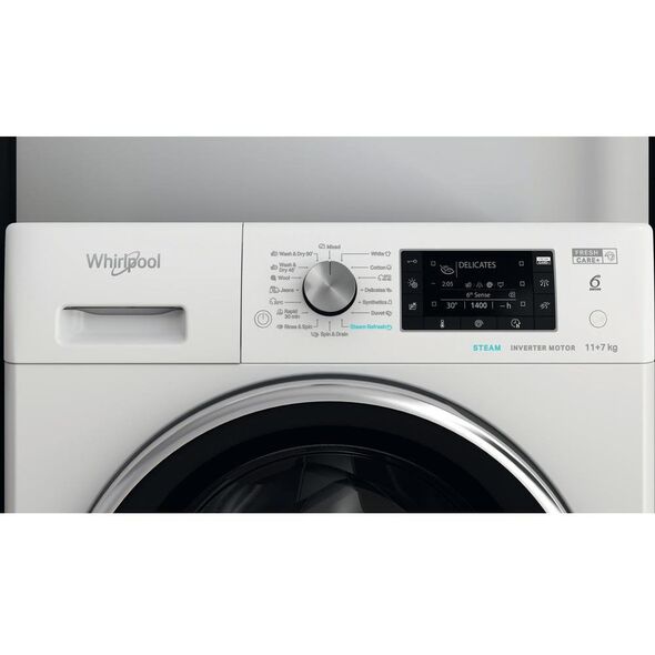 Πλυντήριο ρούχων Whirlpool 11 kg / 7 kg βάθος 60.5 cm 1600 στροφές/λεπτό - Πλυντήριο με στεγνωτήριο