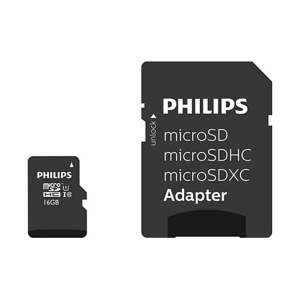 Philips MicroSDHC 16GB class 10/UHS 1 + Adapter