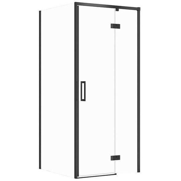 Σετ B854 καμπίνα Larga με δεξιά άρθρωση μαύρη 90x90x195 γυαλί Trans Wir