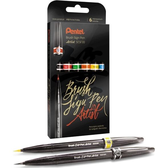 Pisak Brush Sign Pen Pentel SESF30C-ST6ABDFGS-PL