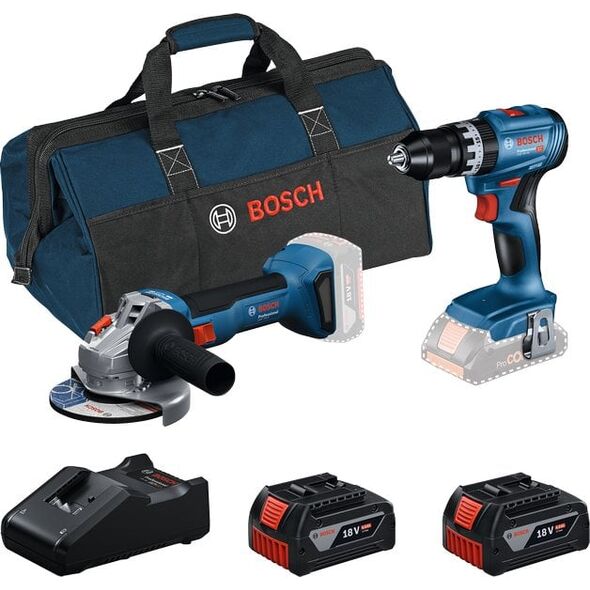 Σετ COMBI 18V GSB + GWS + 2x4.0Ah + G