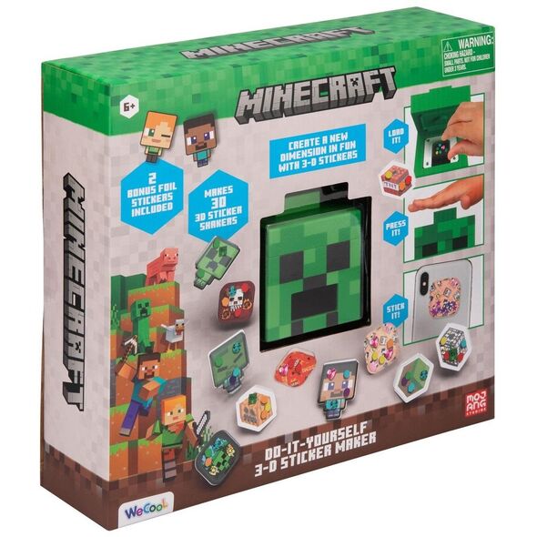 Σετ MINECRAFT DIY Κατασκευαστής Αυτοκόλλητων 3D
