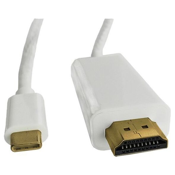 Kabel USB Qoltec USB-C - HDMI 2 m Biały (50415)