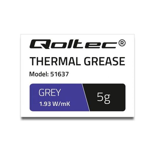 Pasta termoprzewodząca Qoltec Grey 5g (51637)
