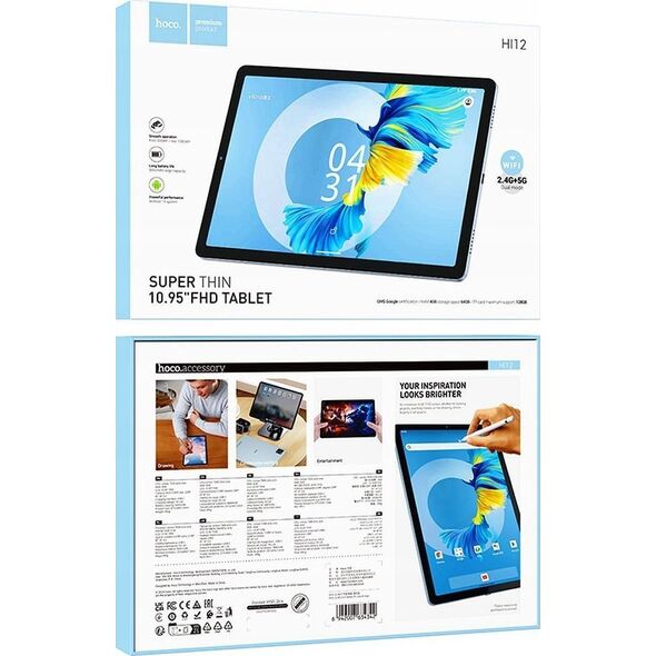 Tablet Hoco HOCO tablet 10,95" 4GB / 64GB FullHD Android 14 HI12 niebieski