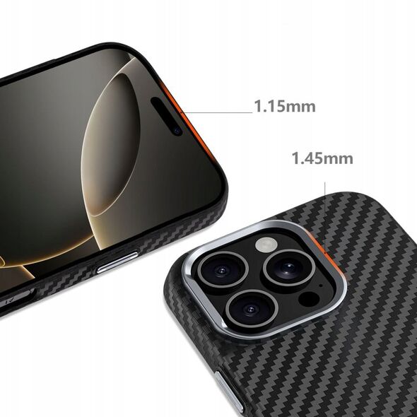 Θήκη Tech-Protect Ion Carbon MagSafe Apple iPhone 16 Μαύρο/ασημί