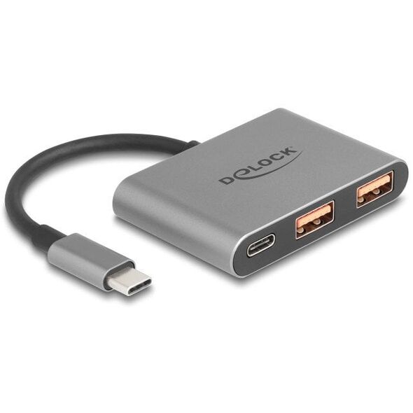 DELOCK 3 Port USB Hub 10 Gbps με USB Type-C σε 1 x USB Type-C + 2 x USB Typ-A