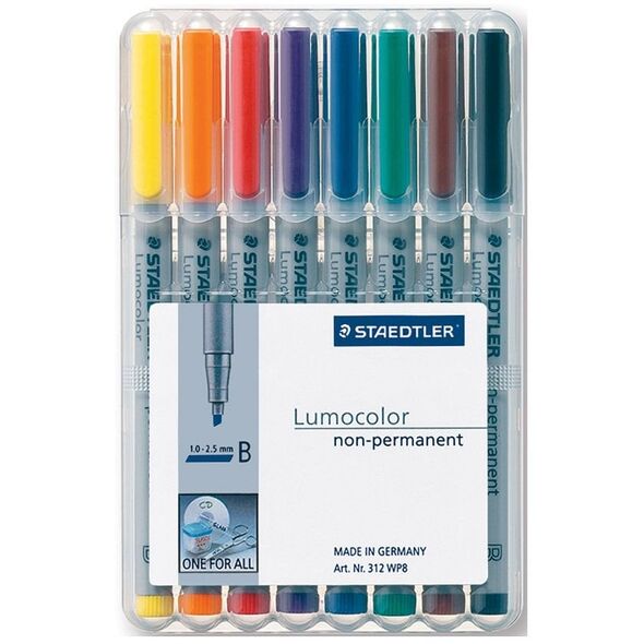 Μαρκαδόρος STAEDTLER Folienstift Lumocolor B μη μόνιμος 8 τεμ