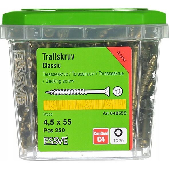 Essve Wkręty tarasowe ESSVE Classic 4,5 x 55 mm 250 szt